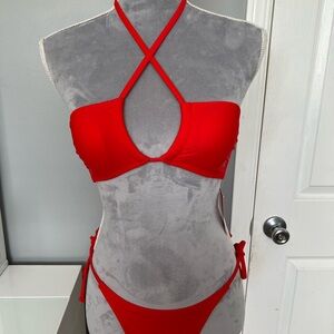 Xhilaration Vibrant Red Bikini Top